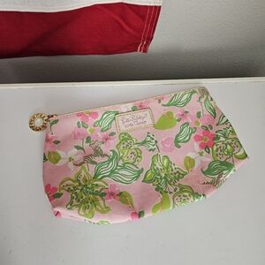 Lilly Pulitzer Estee Lauder Pink Floral Makeup Bag Pouch